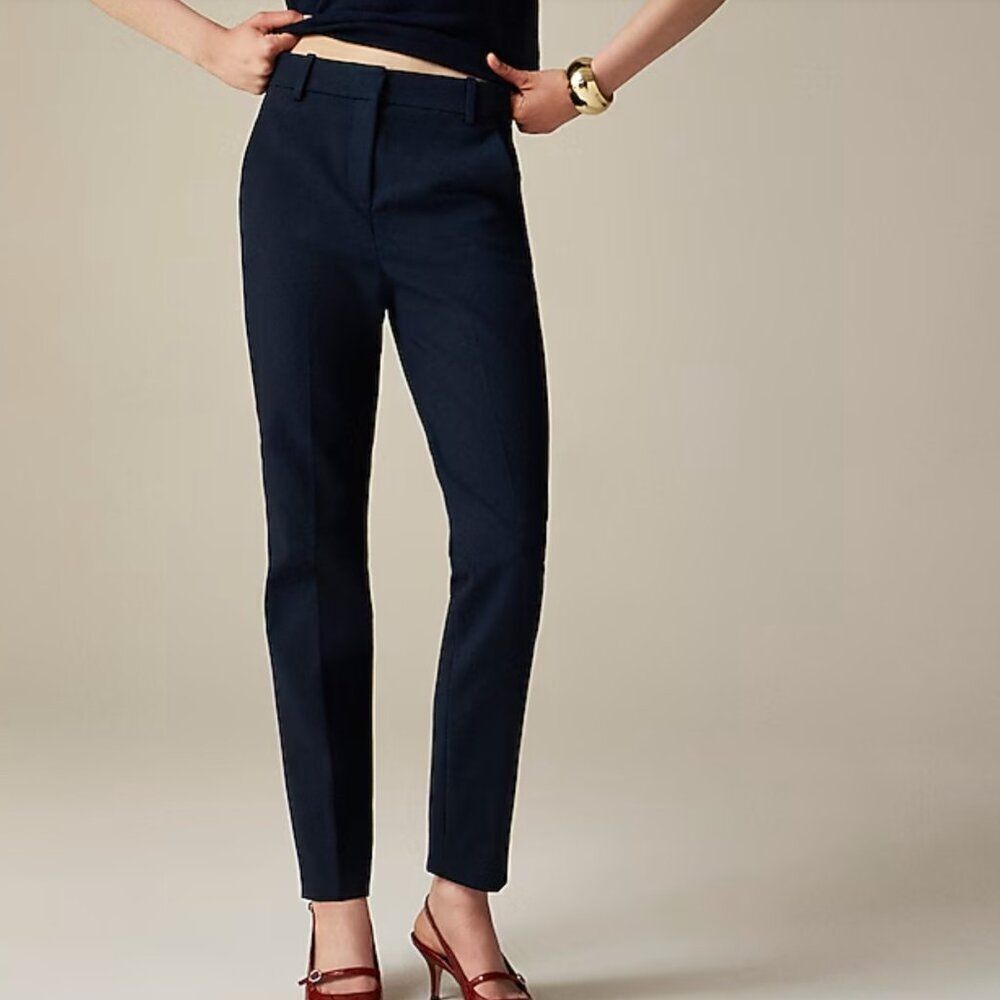 J. Crew cc437 Navy Cameron Petite new Cameron pant four-season stretch 4P NWOT